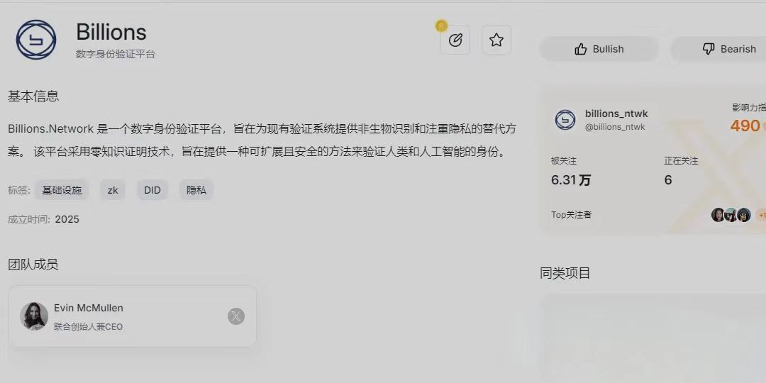 Billions.Network早鸟项目，每天登陆自动加分