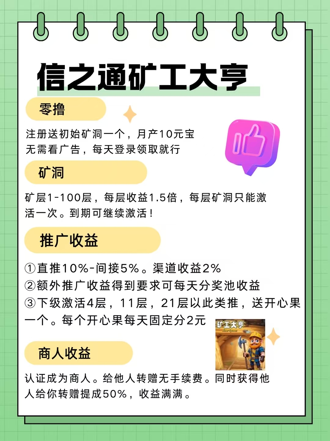 当下最火爆的零撸游戏 信之通矿工大亨 没有广告，操作简单